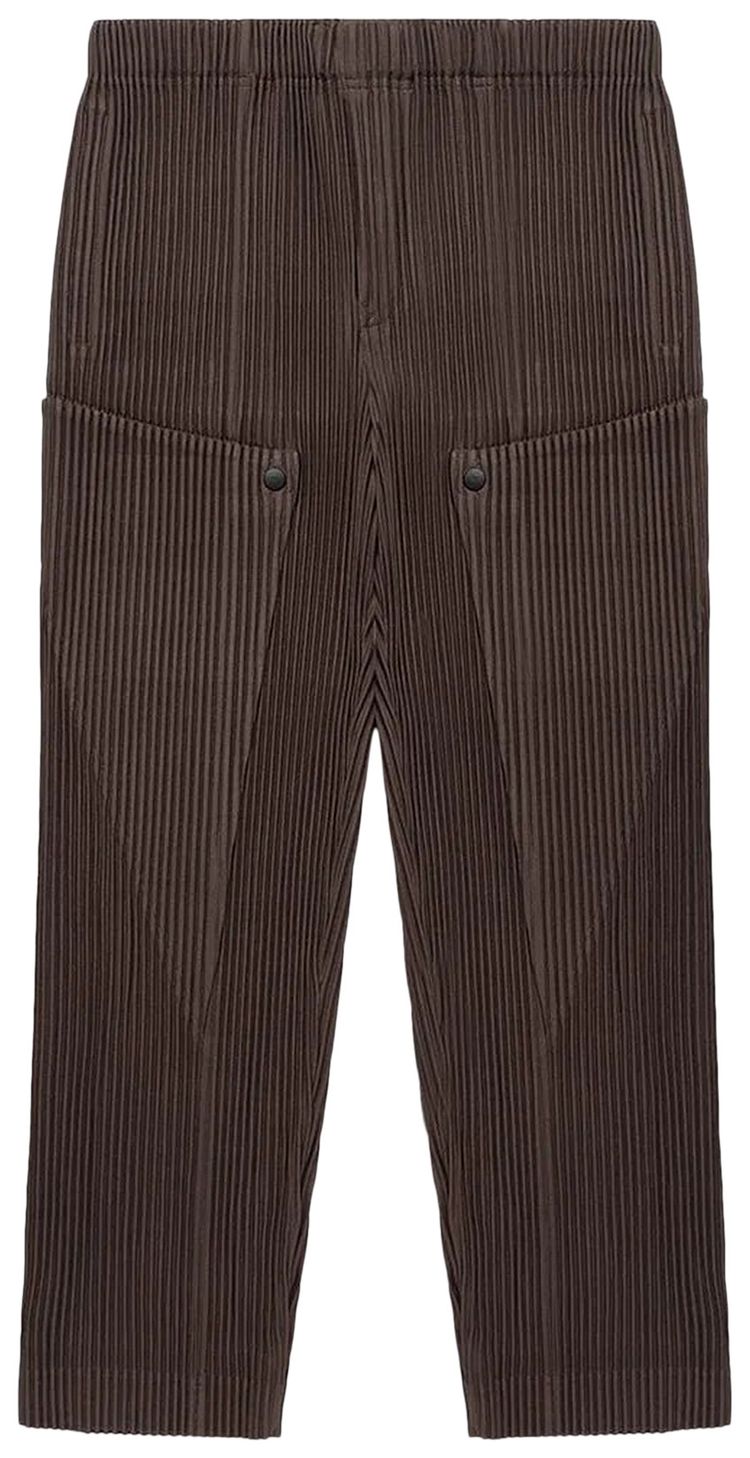 Homme Plisse Issey Miyake Unfold Trousers Soil Brown