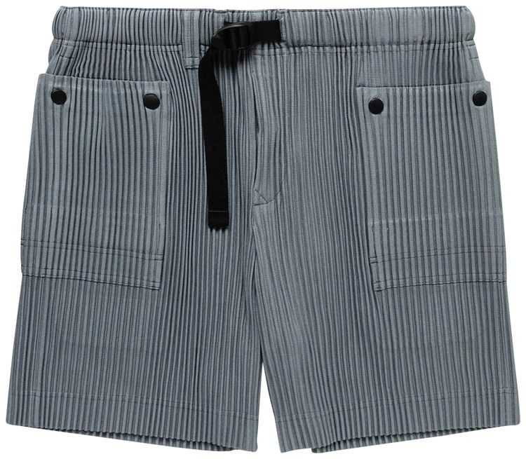 Homme Plisse Issey Miyake Flip Shorts Moss Grey