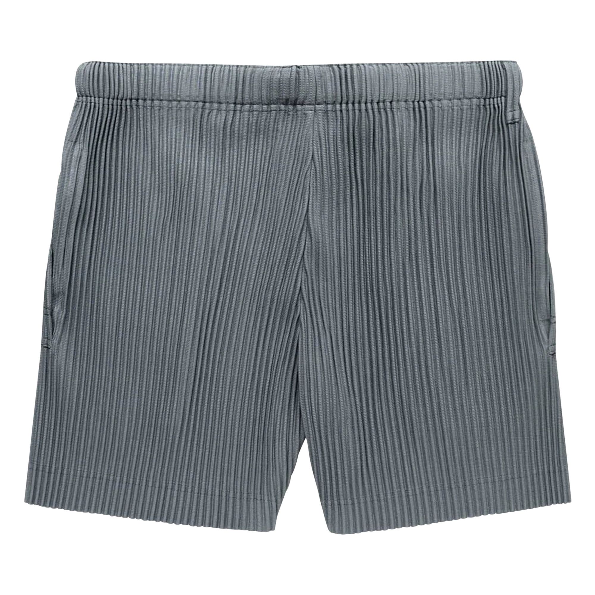 Buy Homme Plissé Issey Miyake Flip Shorts 'Moss Grey' - HP36JF174