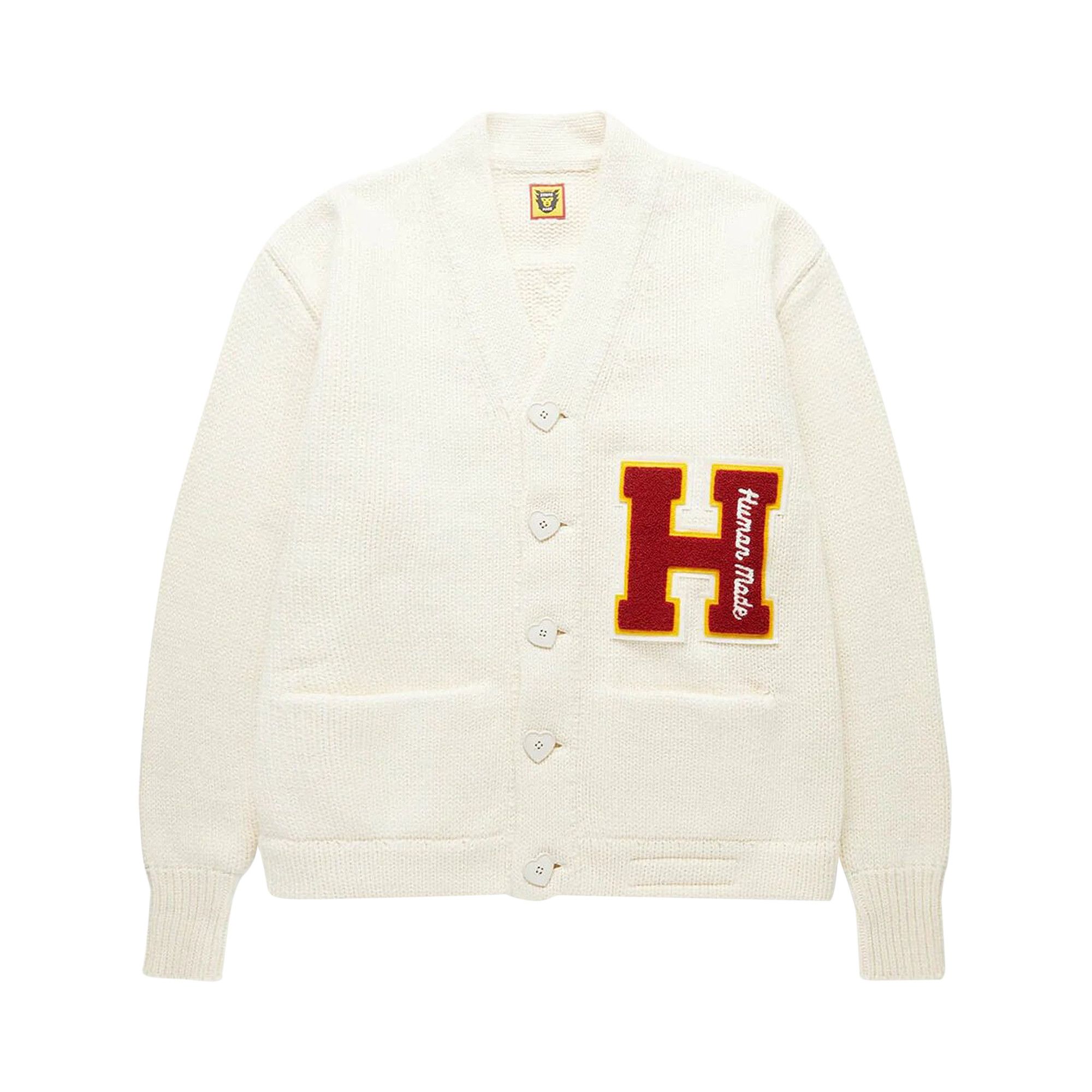 Buy Human Made Low Gauge Knit Cardigan 'White' - HM25CS003