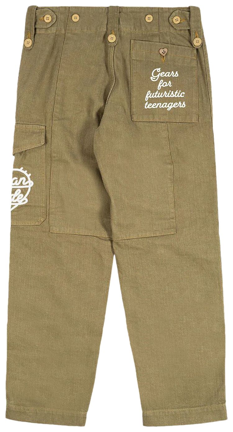 Human Made Military Denim Cargo Pants Olive Drab