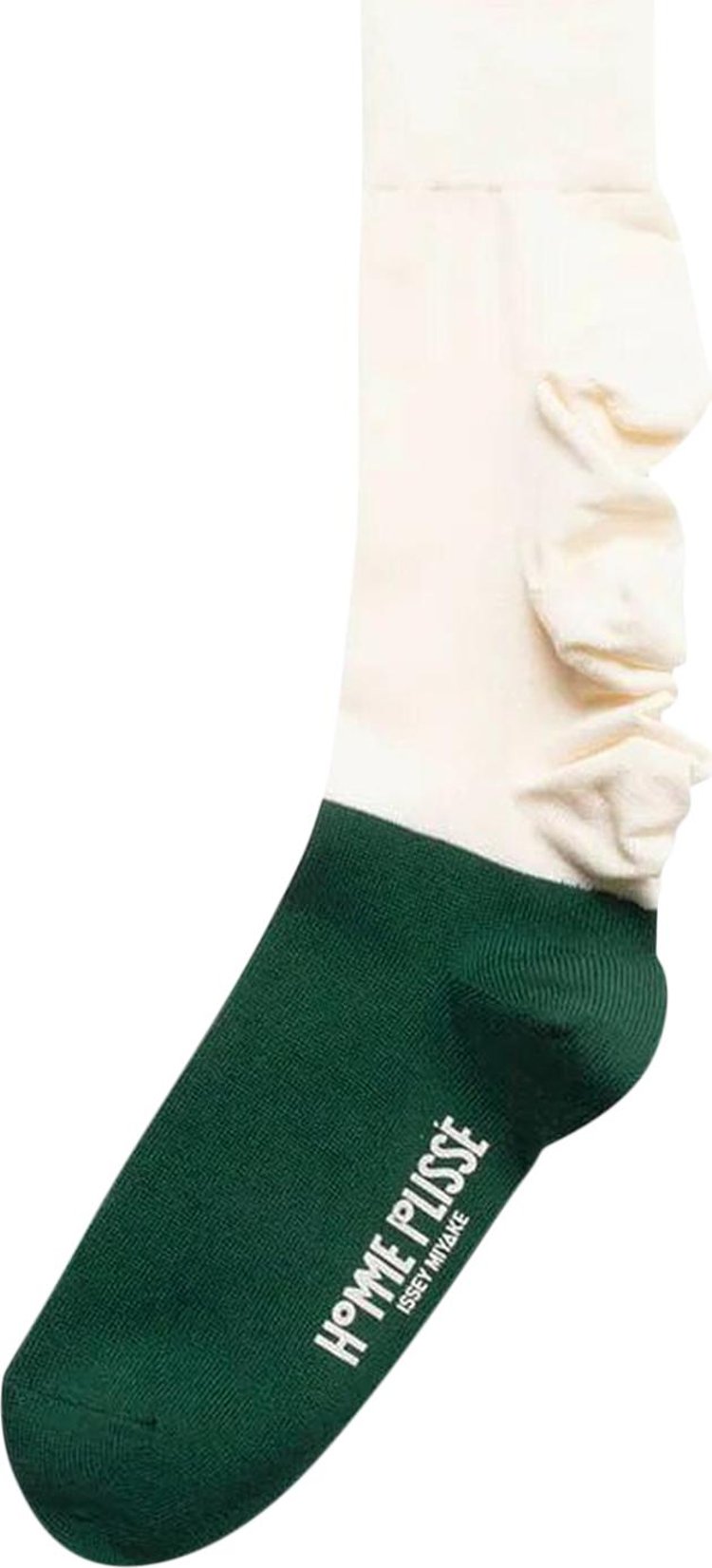 Homme Plisse Issey Miyake Flowers Socks Ivory