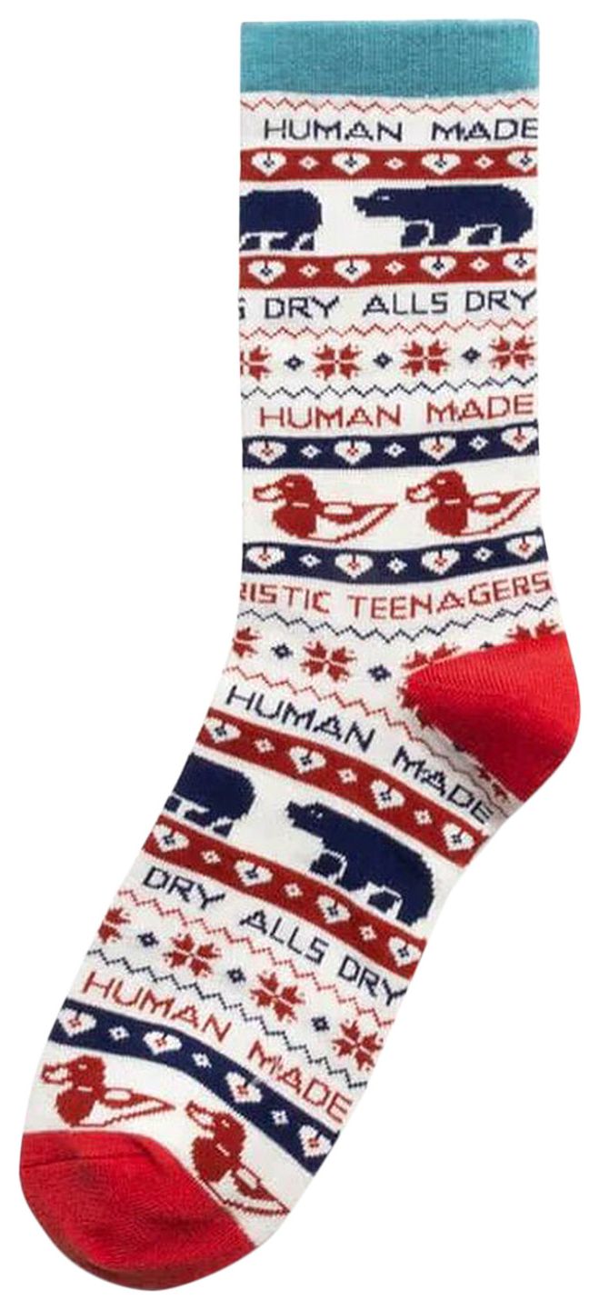 Human Made Low Gauge Pattern Socks Red