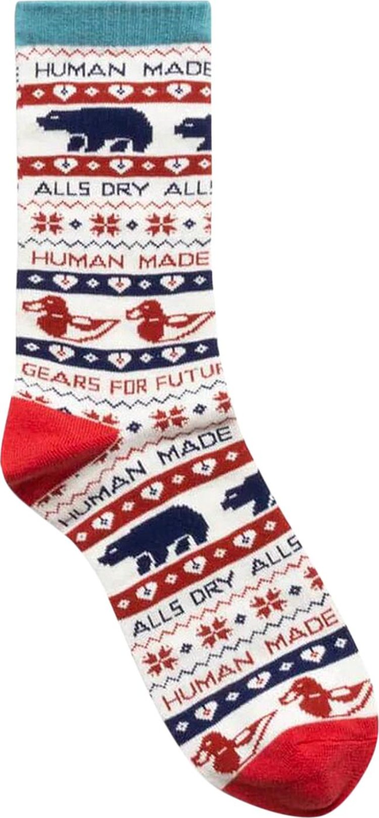 Human Made Low Gauge Pattern Socks 'Red'