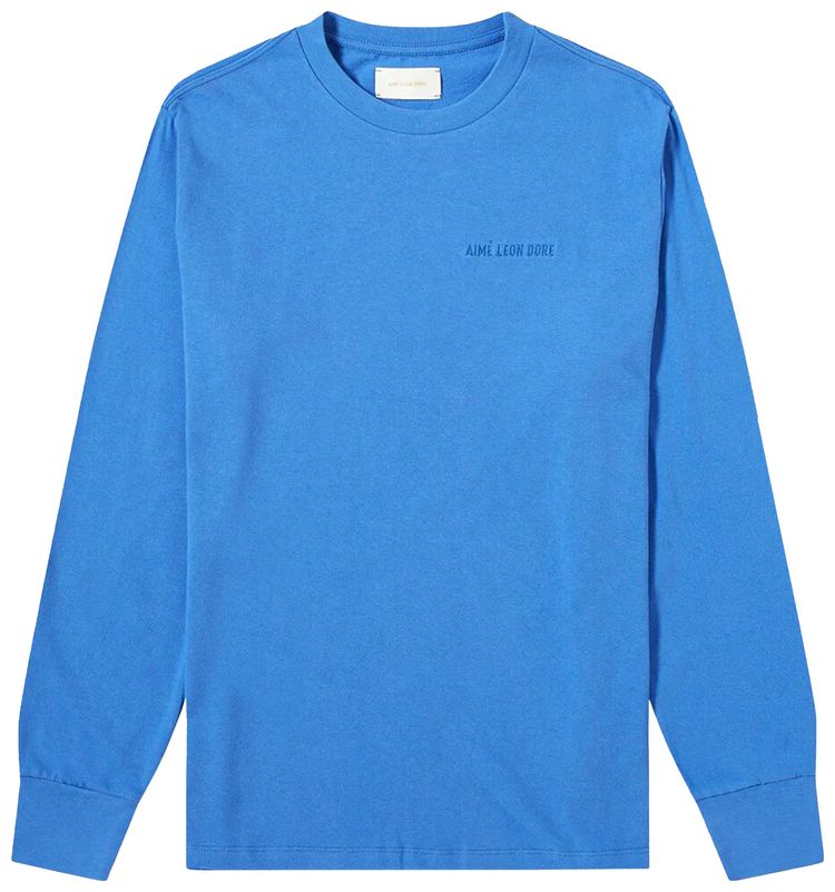 Aime Leon Dore Logo Long Sleeve Tee Amparo Blue