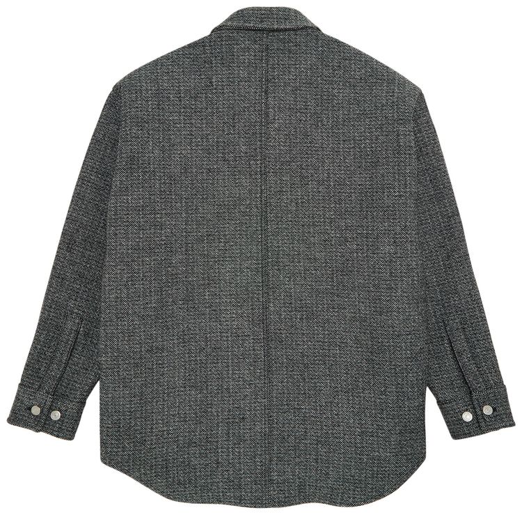 Courreges Quilted Caviar Overshirt BlackWhite