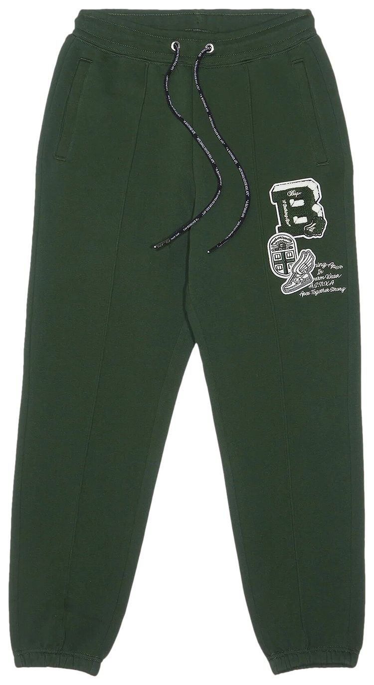 BAPE College Badges Sweatpants Green