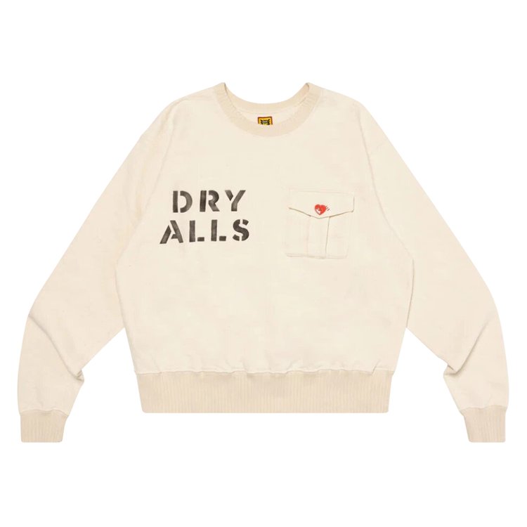 Human Made Cropped Military Sweatshirt White