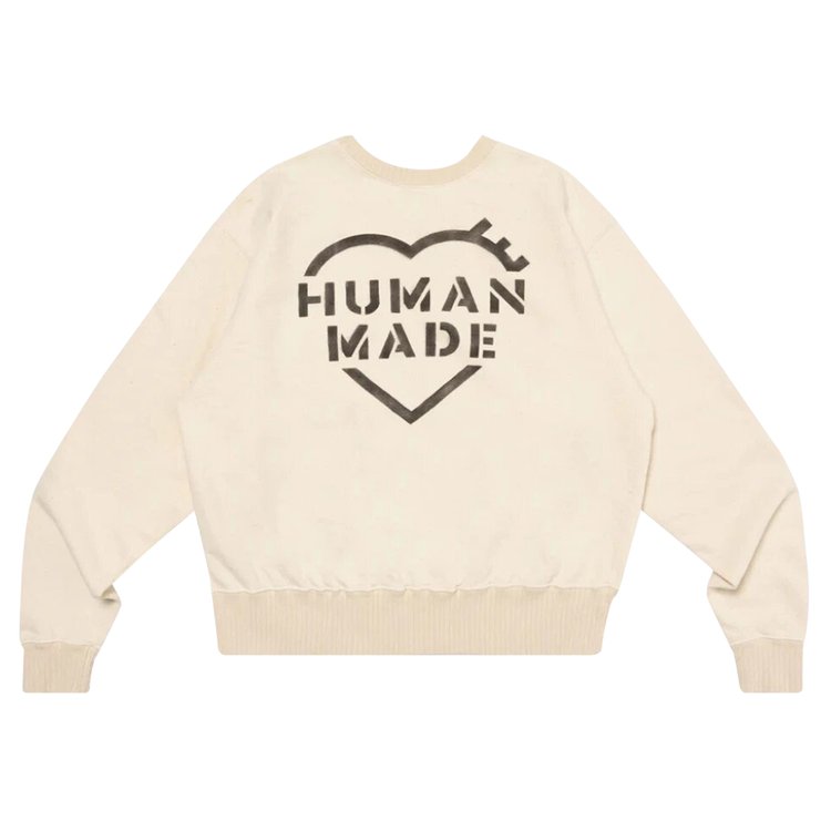 Human Made Cropped Military Sweatshirt White