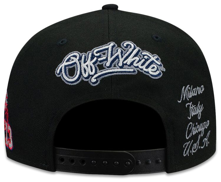 Chicago Bulls x Off White x New Era Hat Black