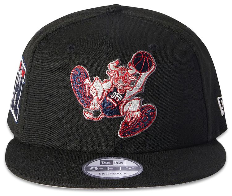 Chicago Bulls x Off White x New Era Hat Black