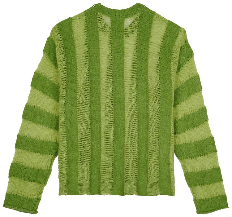 Brain Dead Fuzzy Threadbare Sweater Green