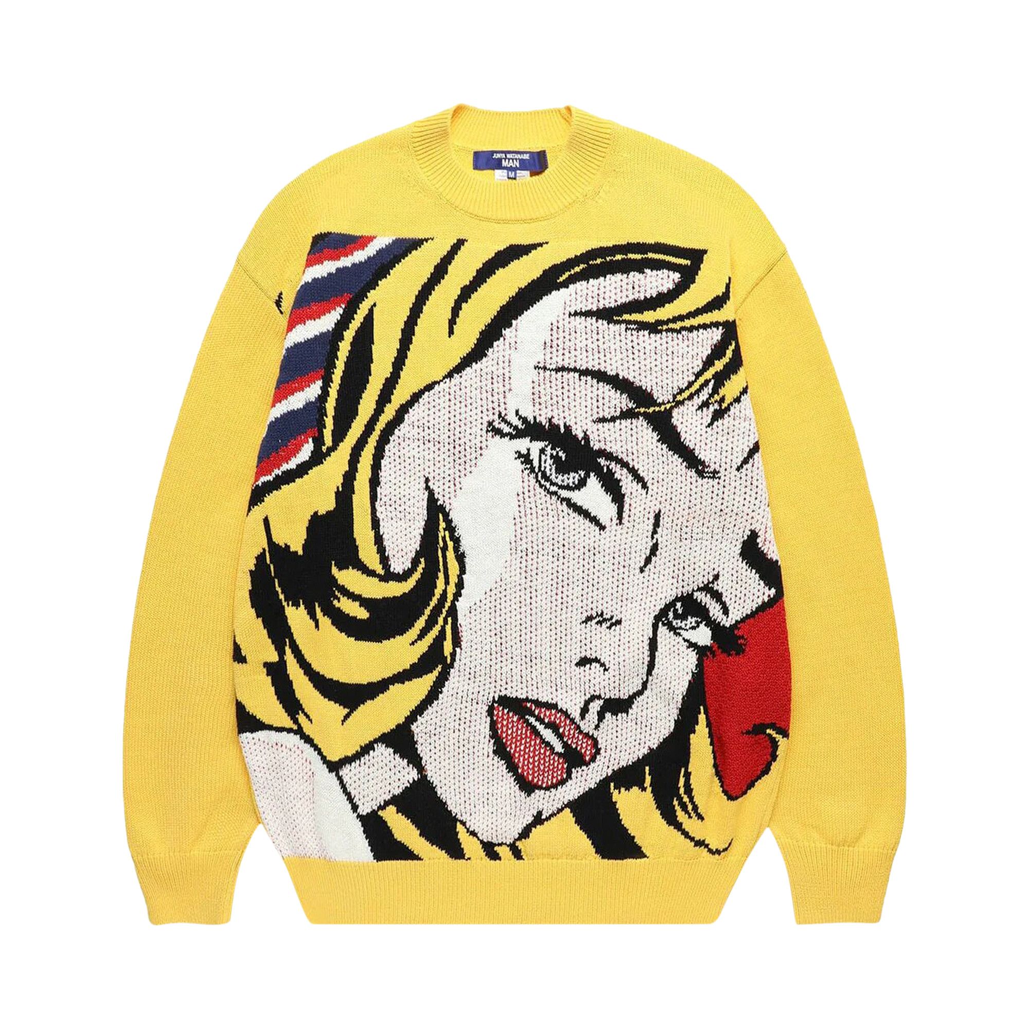 トップス junya watanabe Buy Junya Watanabe Pop Art Sweater 'Yellow' - WK N005 S23 | GOAT