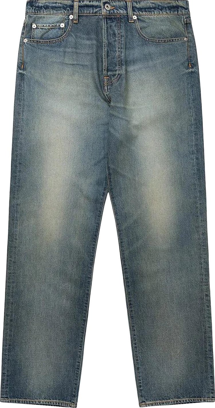 Kenzo Asagao Straight Fit Jeans 'Stone Blue'