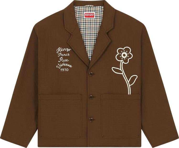 Kenzo Rue Vivienne 1970 Workwear Jacket 'Dark Brown'