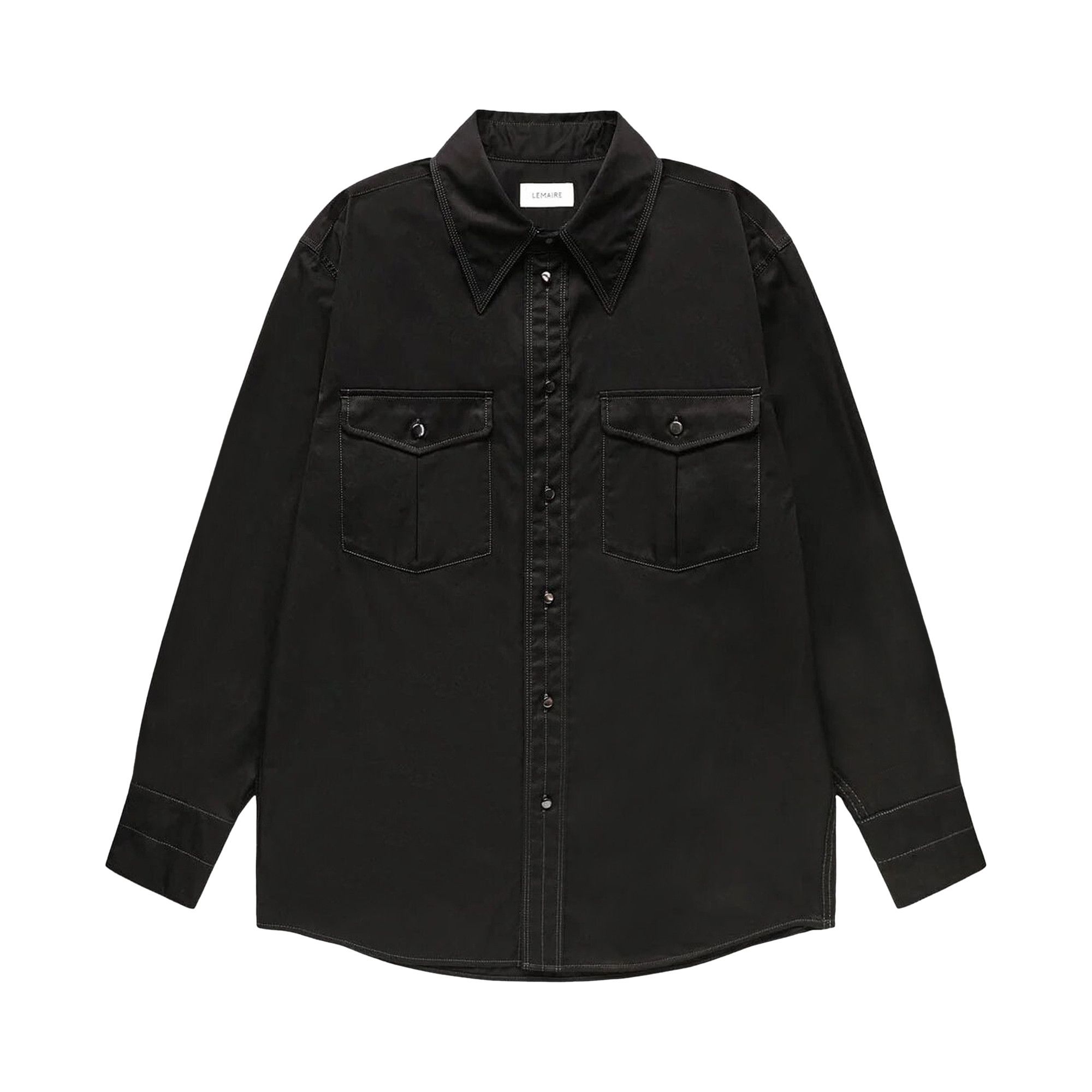 Buy Lemaire Relaxed Western Shirt 'Black' - SH1038 LF824 BK999 | GOAT