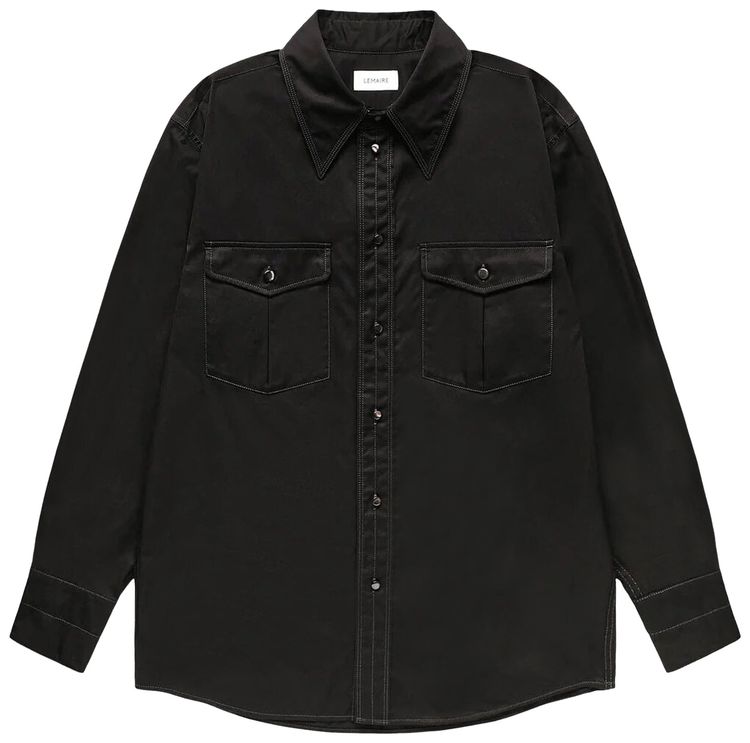 Lemaire Relaxed Western Shirt Black
