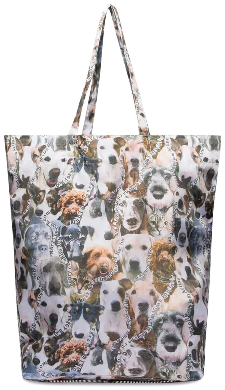 Martine Rose Dog Print Tote Wallet Large Black