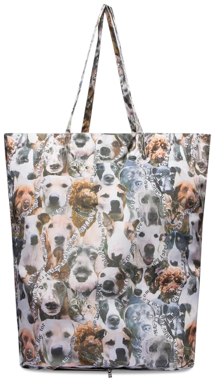 Martine Rose Dog Print Tote Wallet Large Black