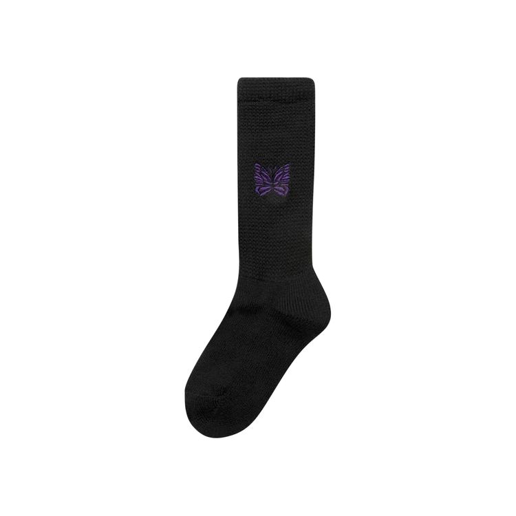 Needles Pile Socks Black