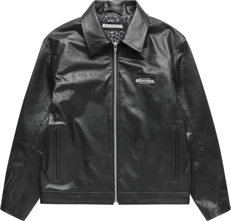 Neighborhood Single Leather Jacket 'Black'