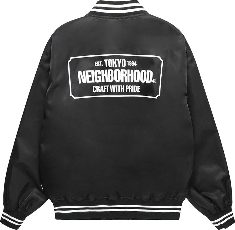 Neighborhood Baseball Jacket Black