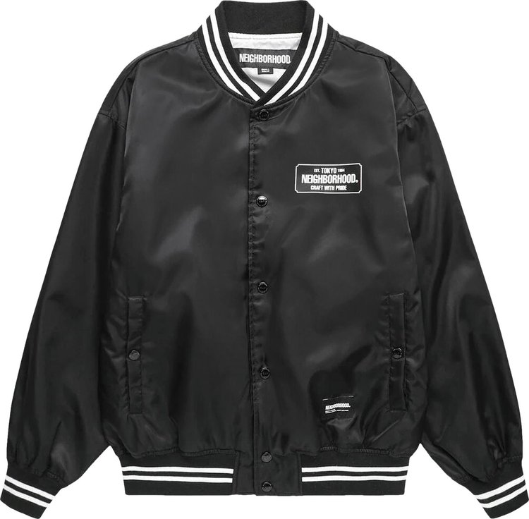 Neighborhood Baseball Jacket Black