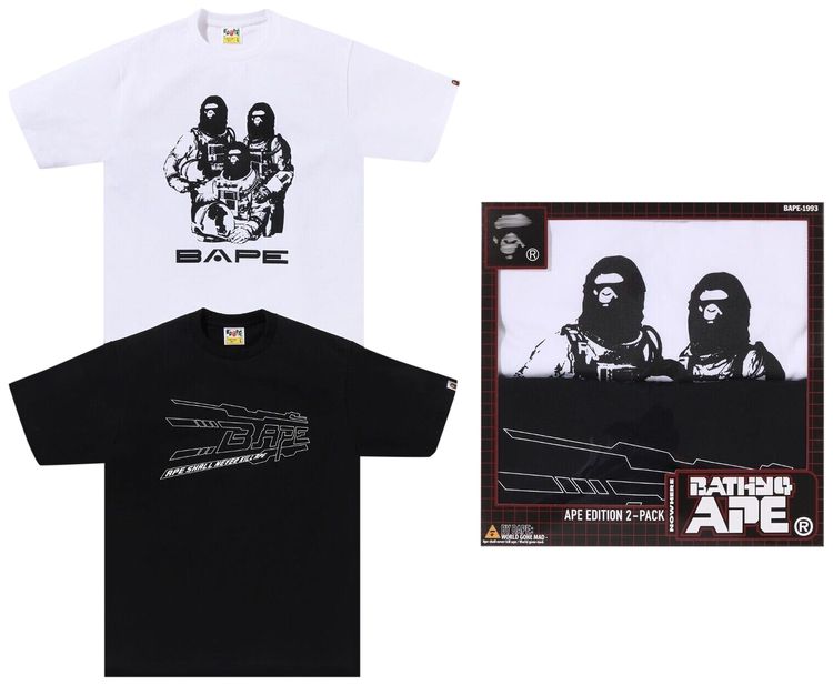 BAPE Tee Package Box 1 BlackWhite