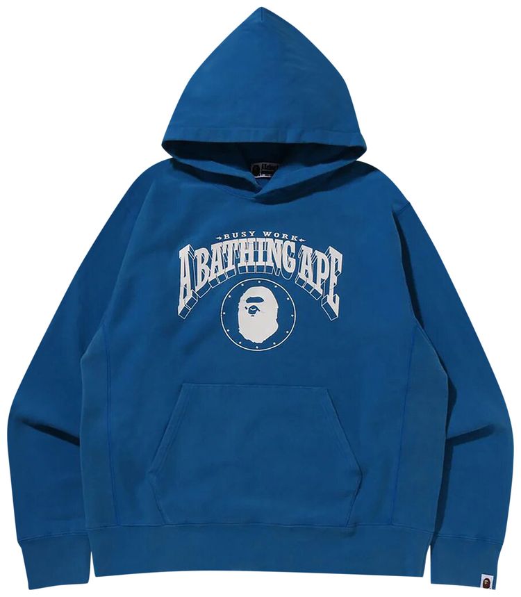 BAPE Washed Relaxed Fit Hoodie Blue
