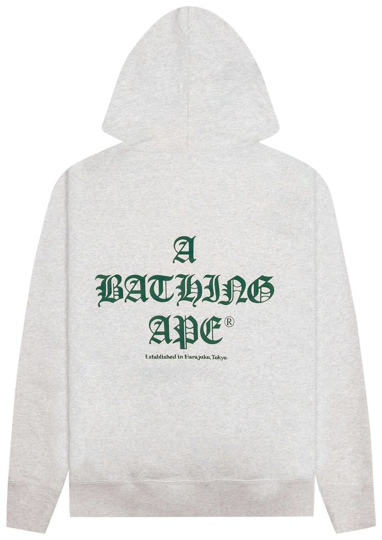 BAPE A Bathing Ape Pullover Hoodie Grey