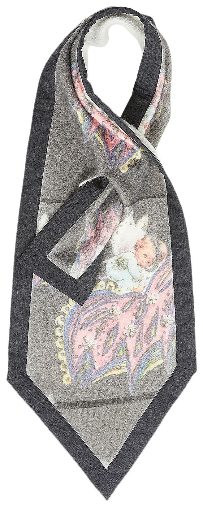 Kiko Kostadinov Angelos Knit Scarf PinkBlackCharcoal Grey