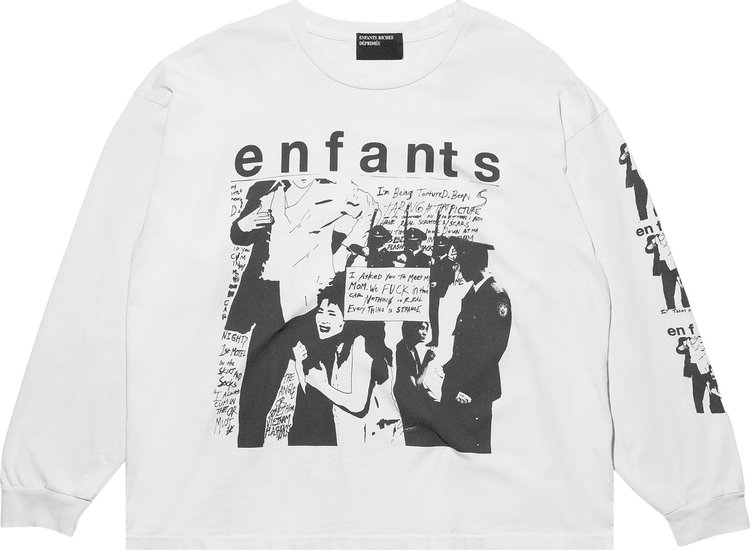 Enfants Riches Deprimes Neurosis Long Sleeve T Shirt Faded IvoryBlack