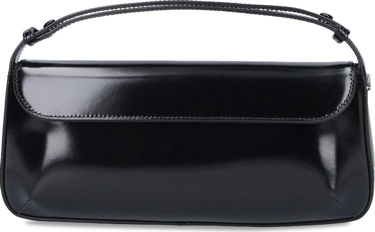 Courrèges Sleek Leather Baguette Bag 'Black'
