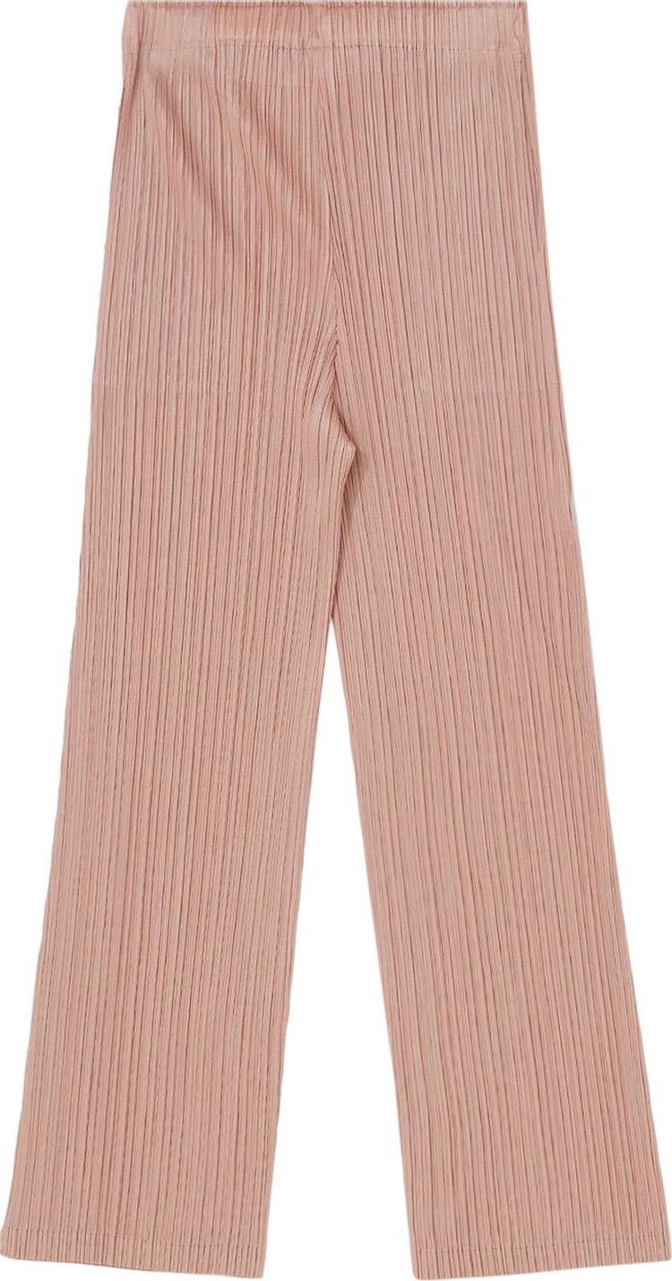 Pleats Please Issey Miyake Basic Pants Beige