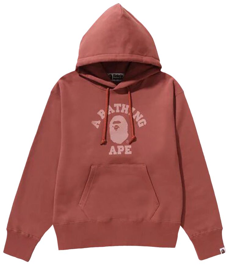 BAPE College Pullover Hoodie Pink
