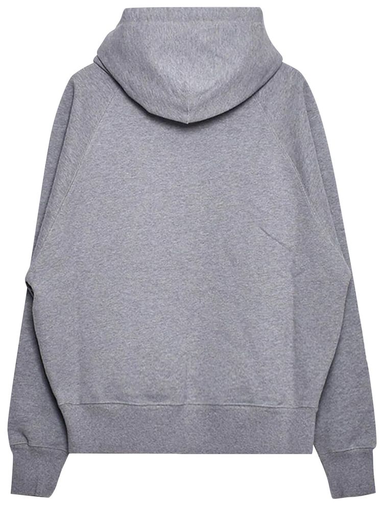 Ami Small A Heart Popover Hoodie Heather Grey