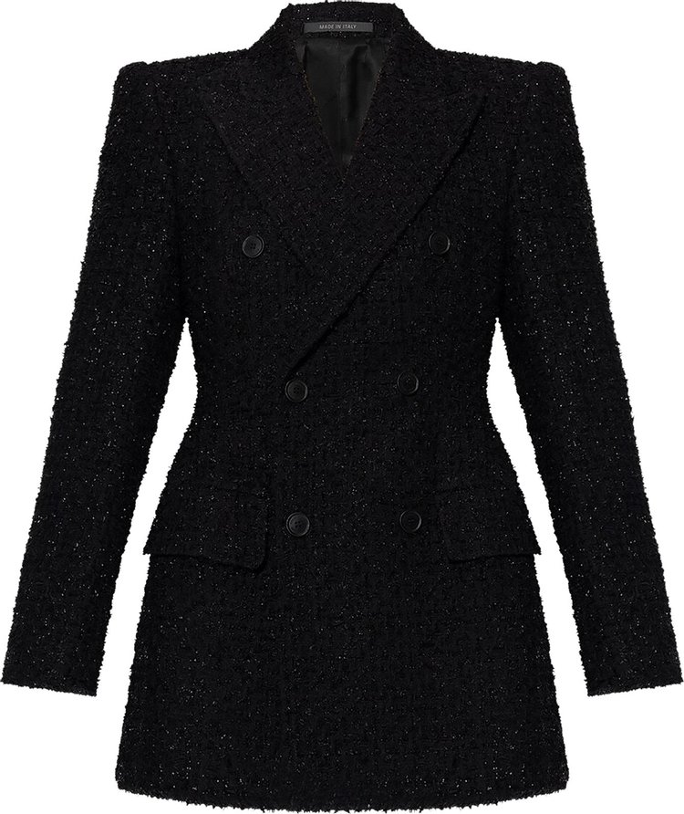 Balenciaga Hourglass Tweed Jacket 'Black'
