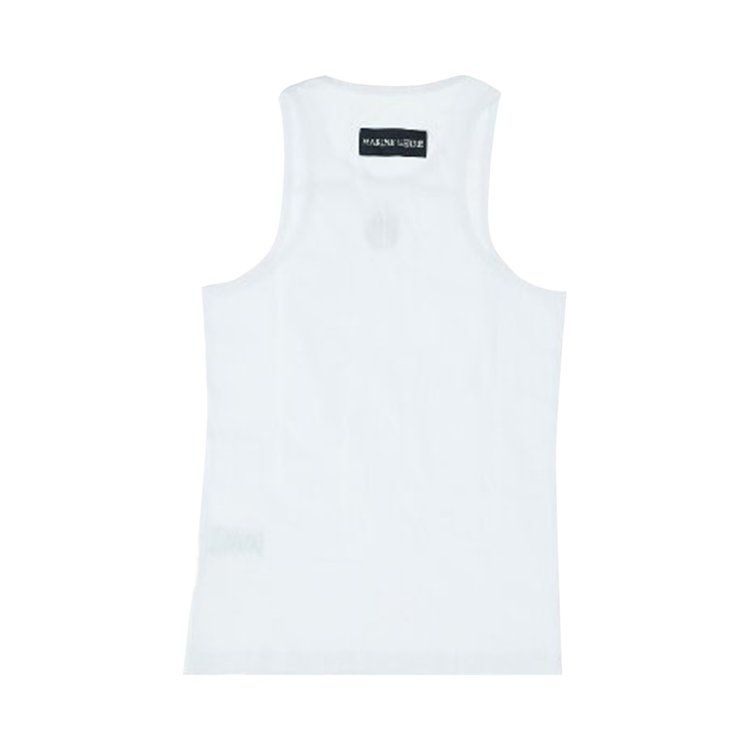 Marine Serre Organic Rib Tank Top White