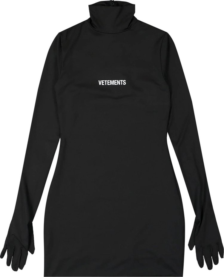 Vetements Logo Styling Dress With Gloves 'Black'