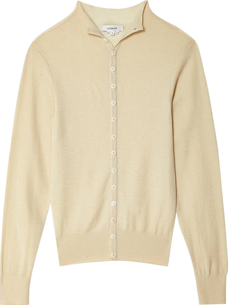 Lemaire Fitted Seamless Cardigan Cream