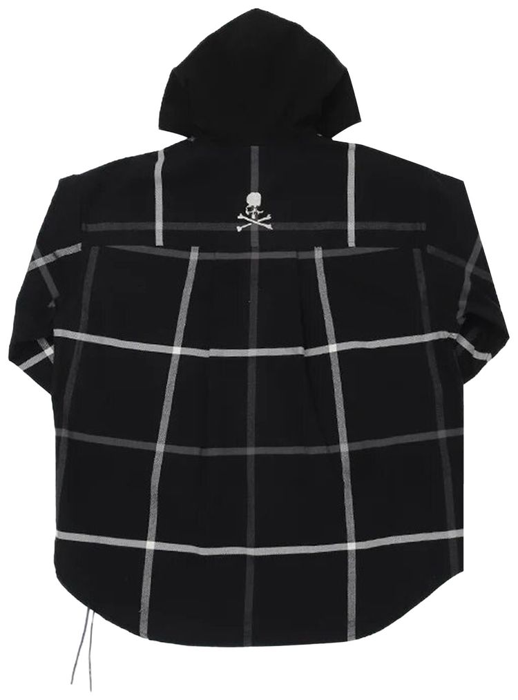 Mastermind Hooded Plaid Shirt Black