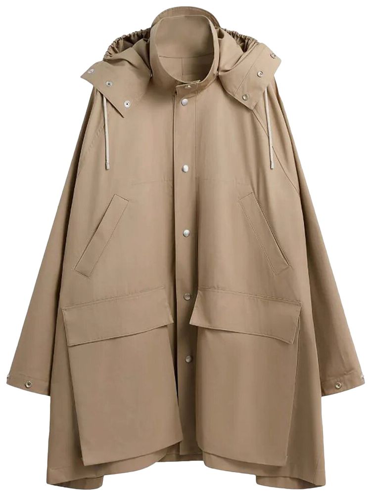 Lemaire Raincoat With Detachable Hood Beige