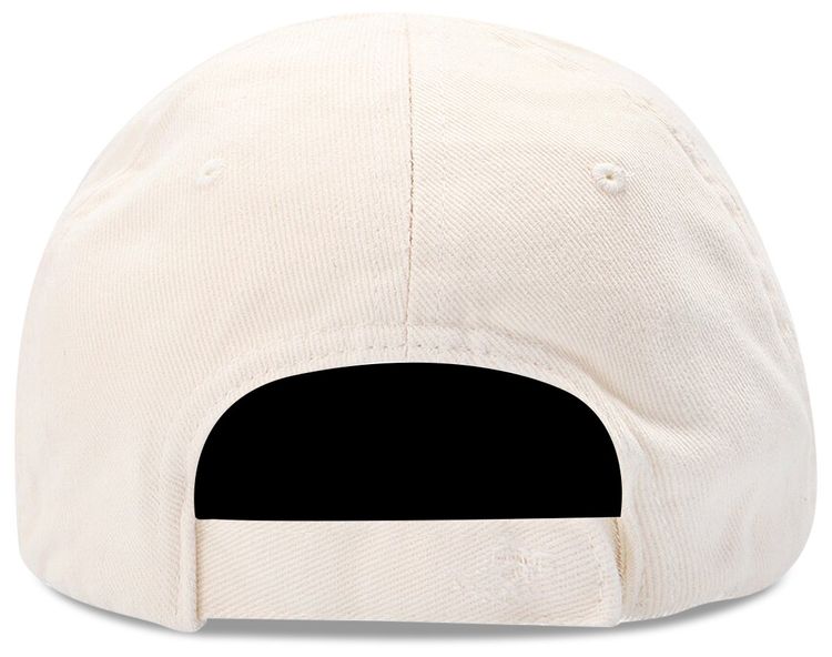 Balenciaga Logo Visor Baseball Cap Chalky WhiteBlack