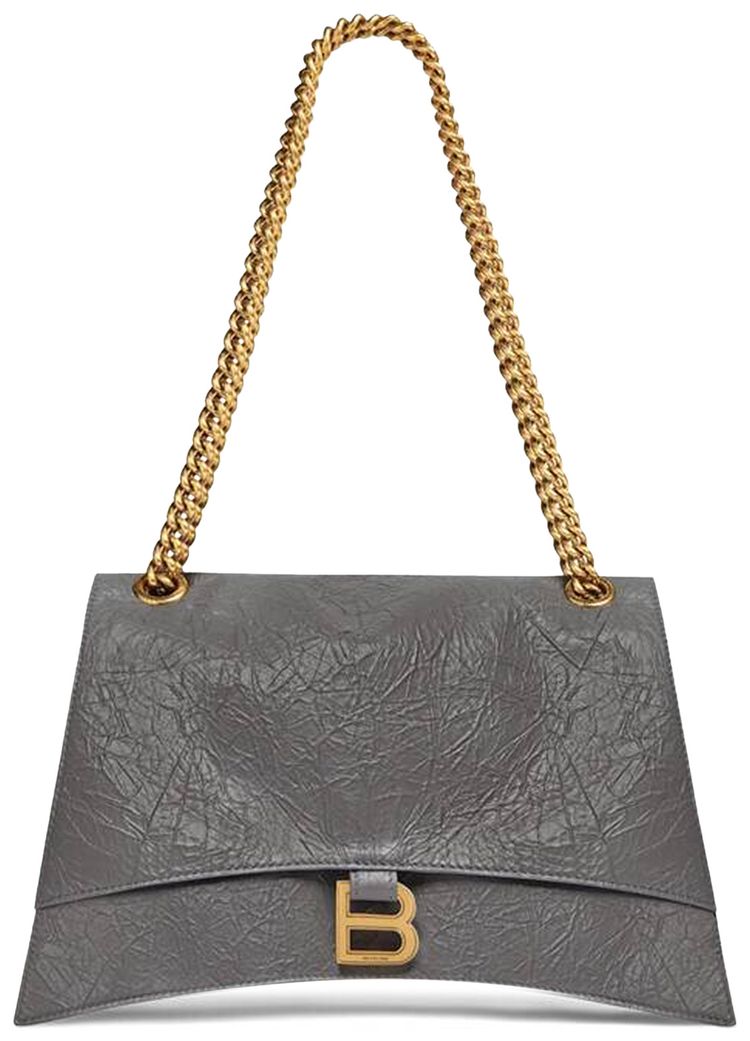 Balenciaga Crush Medium Handbag Dark Grey