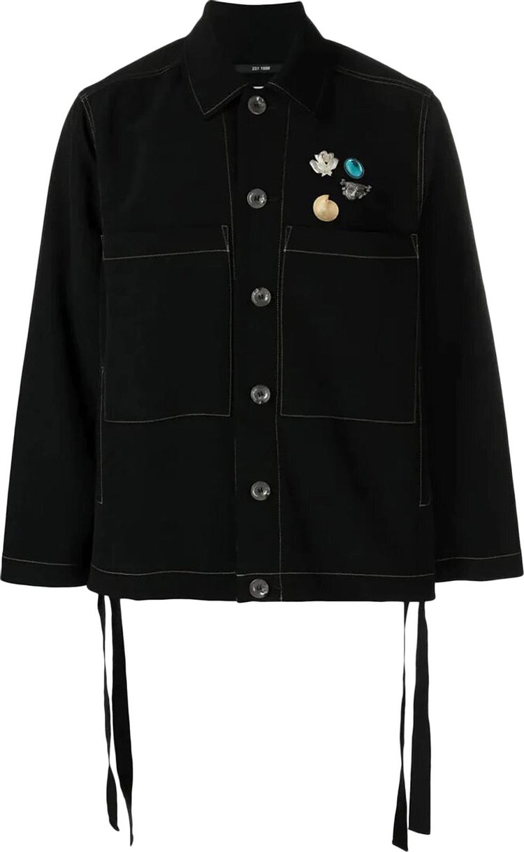 Song for the Mute Assorted Pin Detail Shirt Jacket 'Black'