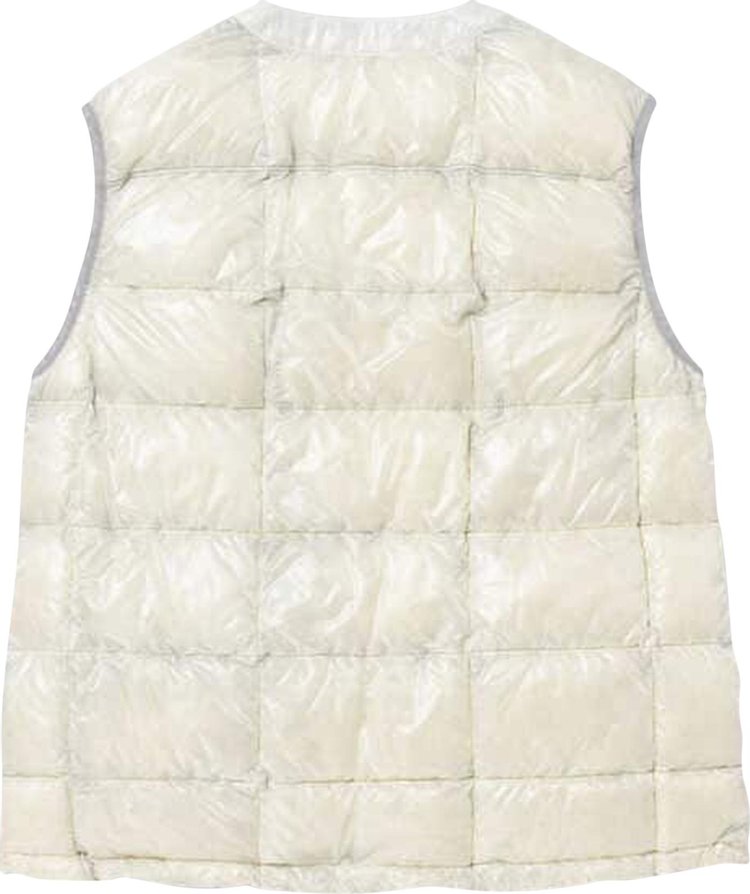 And Wander Diamond Stitch Down Vest Off White