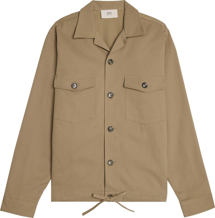 Ami Classic Overshirt with Drawstring 'Clay'