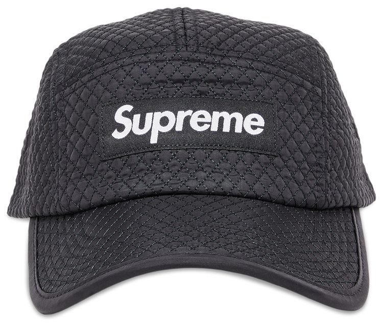 Supreme Micro Quilted Camp Cap Black
