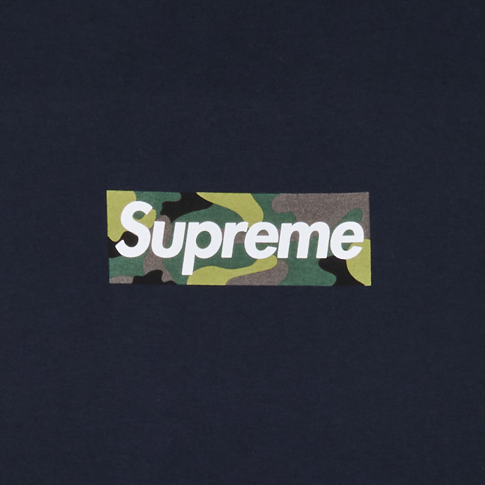 Supreme navy tee clearance