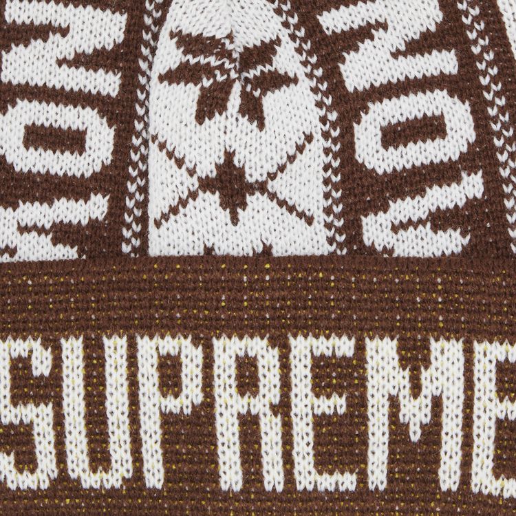 Supreme Snow Beanie Brown